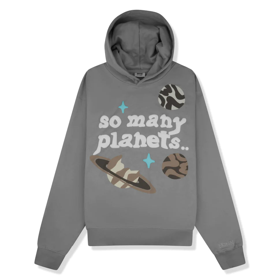 BROKEN PLANET SO MANY PLANETS GREY HOODIE