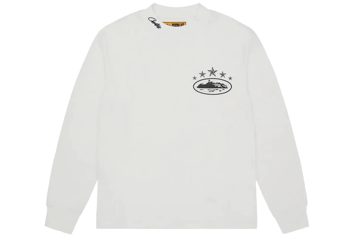 Corteiz 5 Starz Alcatraz Waffle Longsleeve White