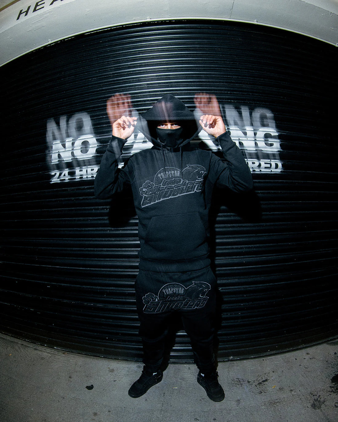 TRAPSTAR SHOOTERS TRACKSUIT - BLACK MONOCHROME