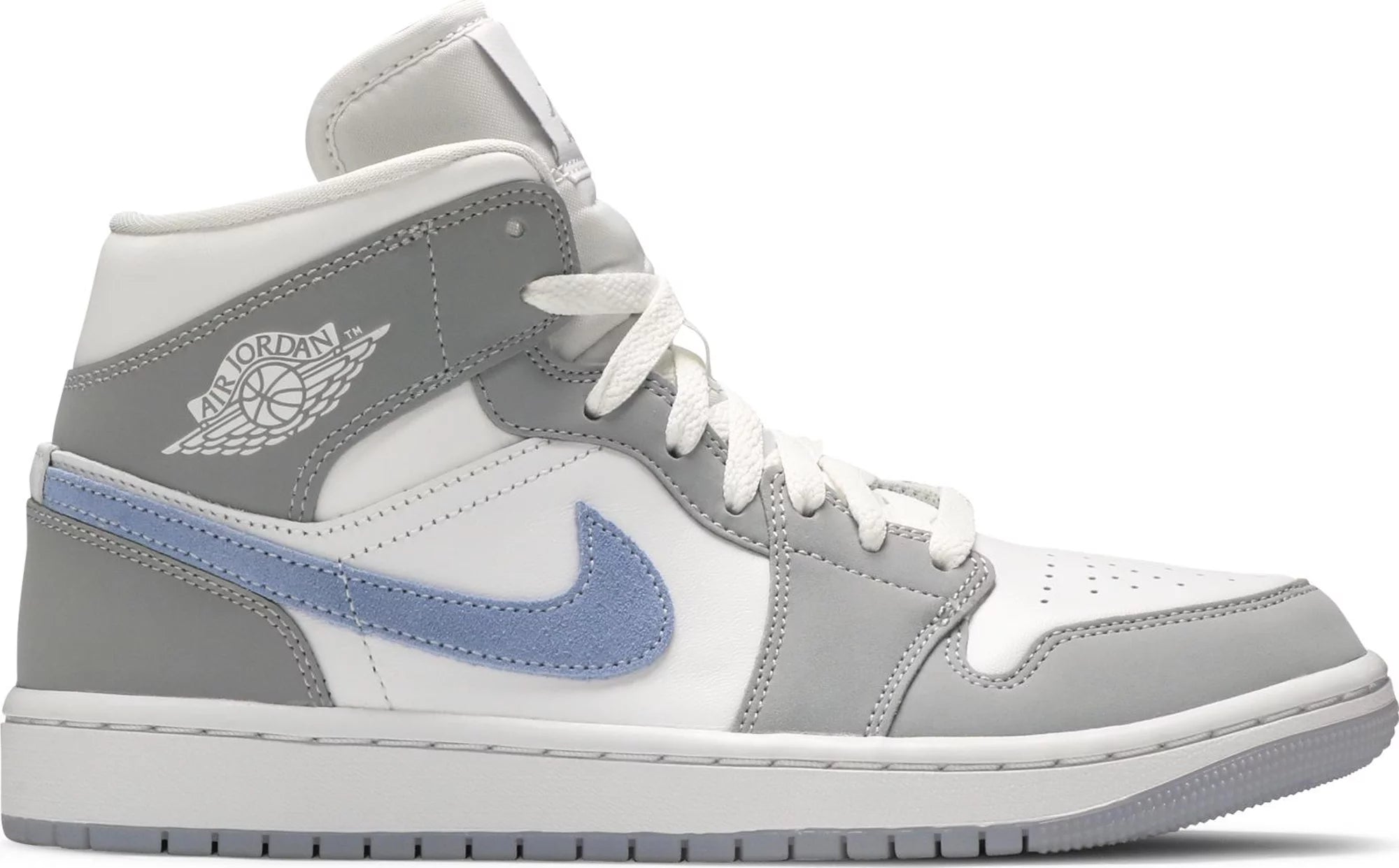 Wmns Air Jordan 1 Mid 'Wolf Grey Aluminum'