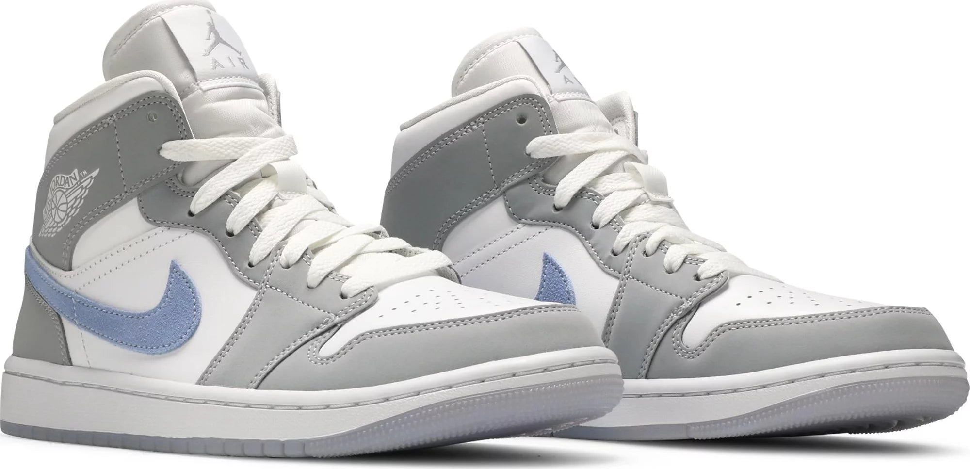 Wmns Air Jordan 1 Mid 'Wolf Grey Aluminum'