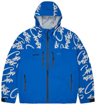 Corteiz Elitework Waterproof Shell Jacket - Royal Blue