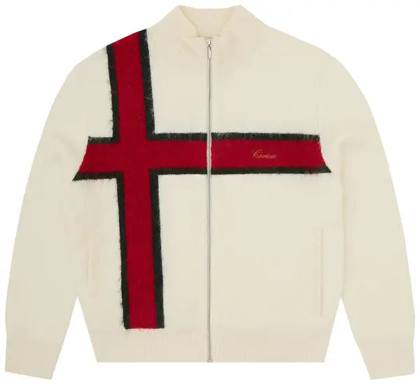 Corteiz Lux Knit Zip Up 'Cream'