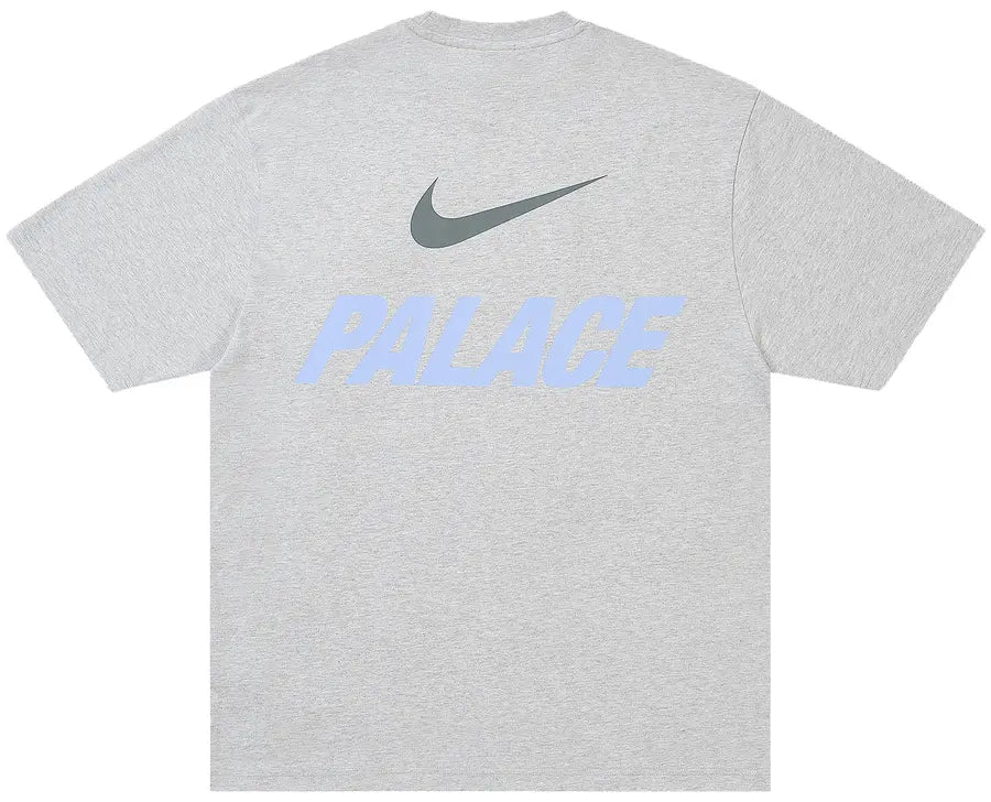 Palace x Nike Font Swoosh T-Shirt 'Grey Marl'