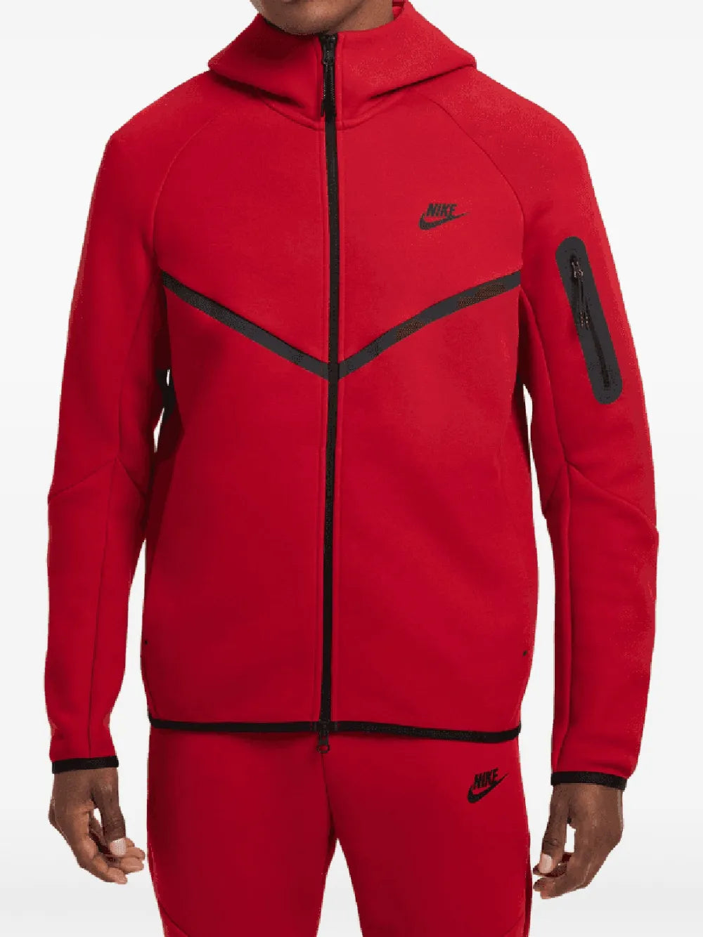 Nike Tech Fleece Full-Zip Hoodie Gym Red/Black 2025