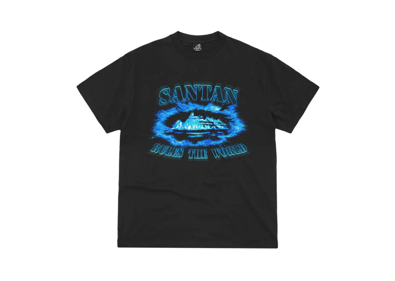 Corteiz x Santan Dave Alcatraz Black Blue Tee
