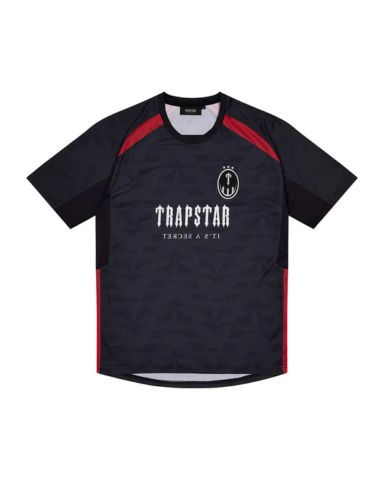 Trapstar Irongate Football Jersey – Black/Red