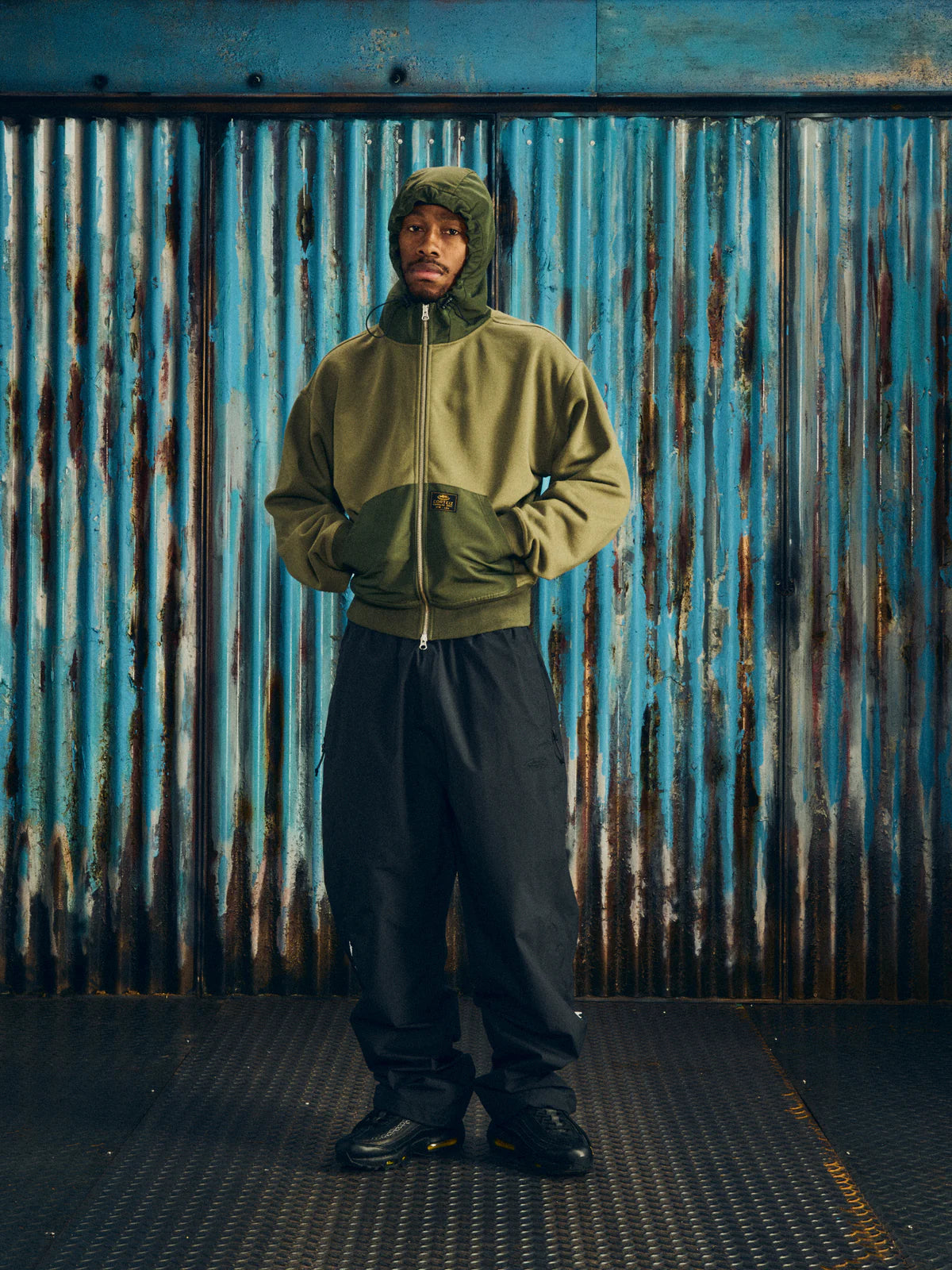 GUERILLAZ RIPSTOP ZIP HOODIE [OLIVE]