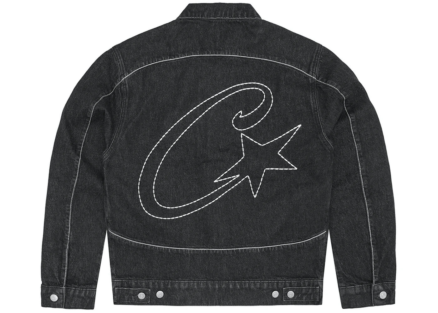 Corteiz C-Star Stitch-Down Denim Jacket Black
