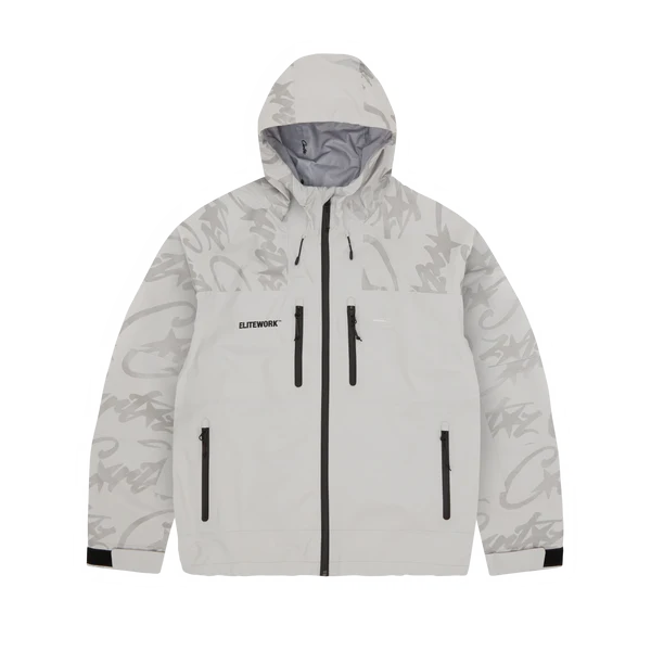 Corteiz Elitework Waterproof Shell Jacket - Grey