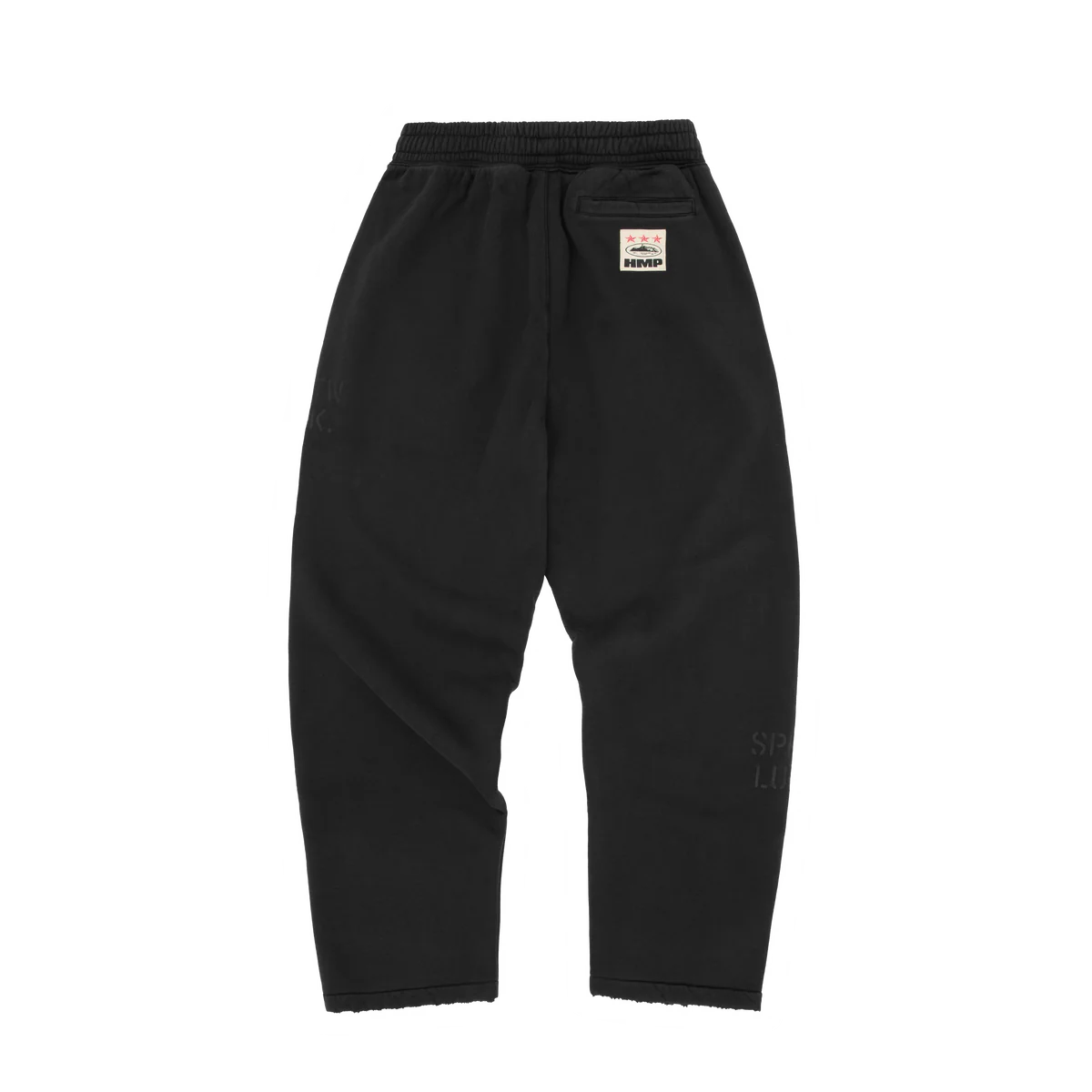 CORTEIZ HMP STENCIL OPEN HEM SWEATPANT [BLACK OVERDYE]