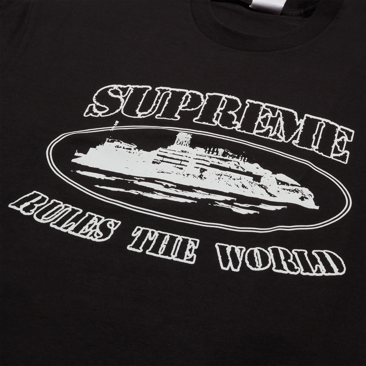 Supreme x Corteiz Rules The World Black T-Shirt