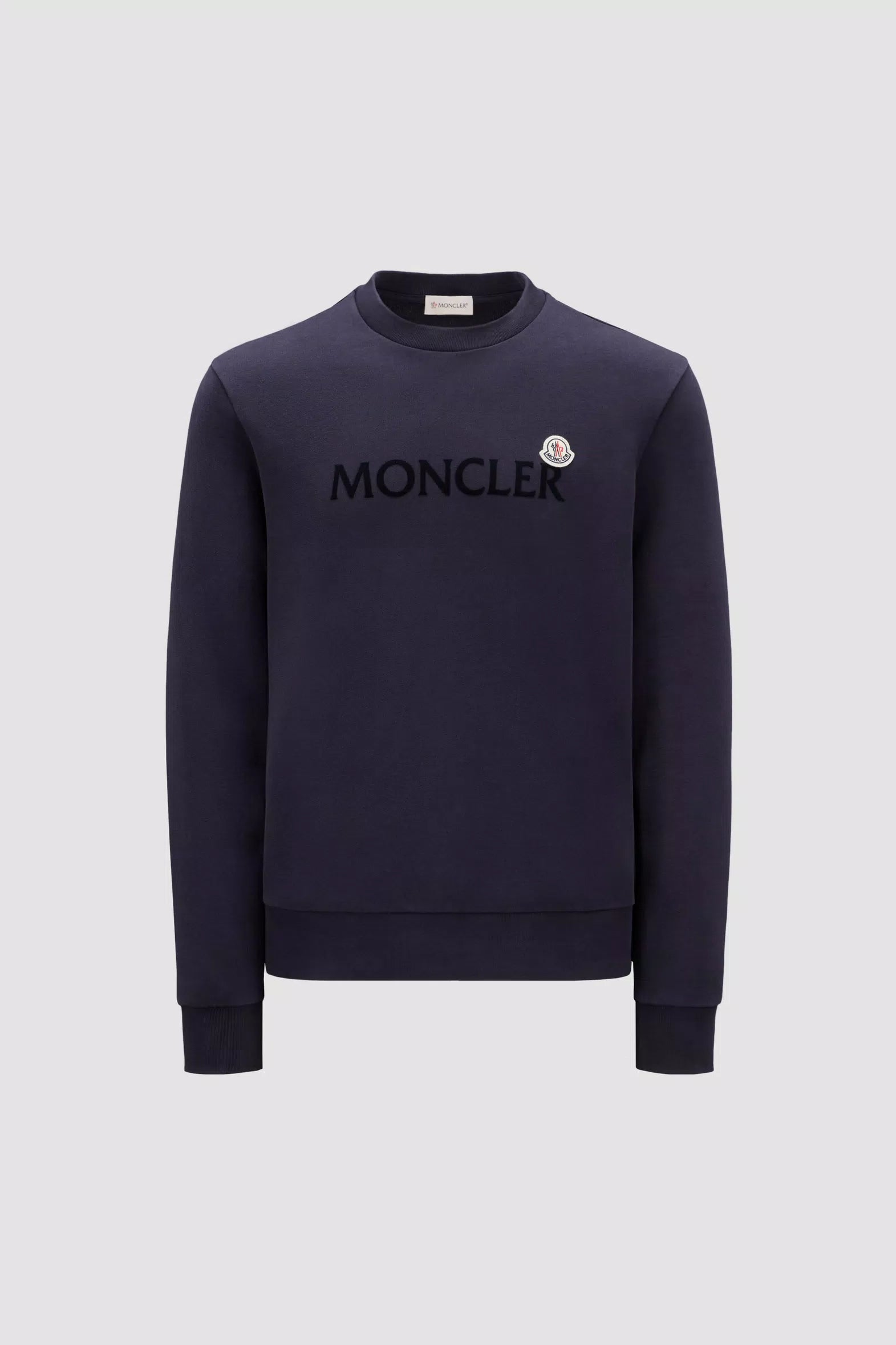 MONCLER LOGO PATCH SWEATSHIRT - NAVY