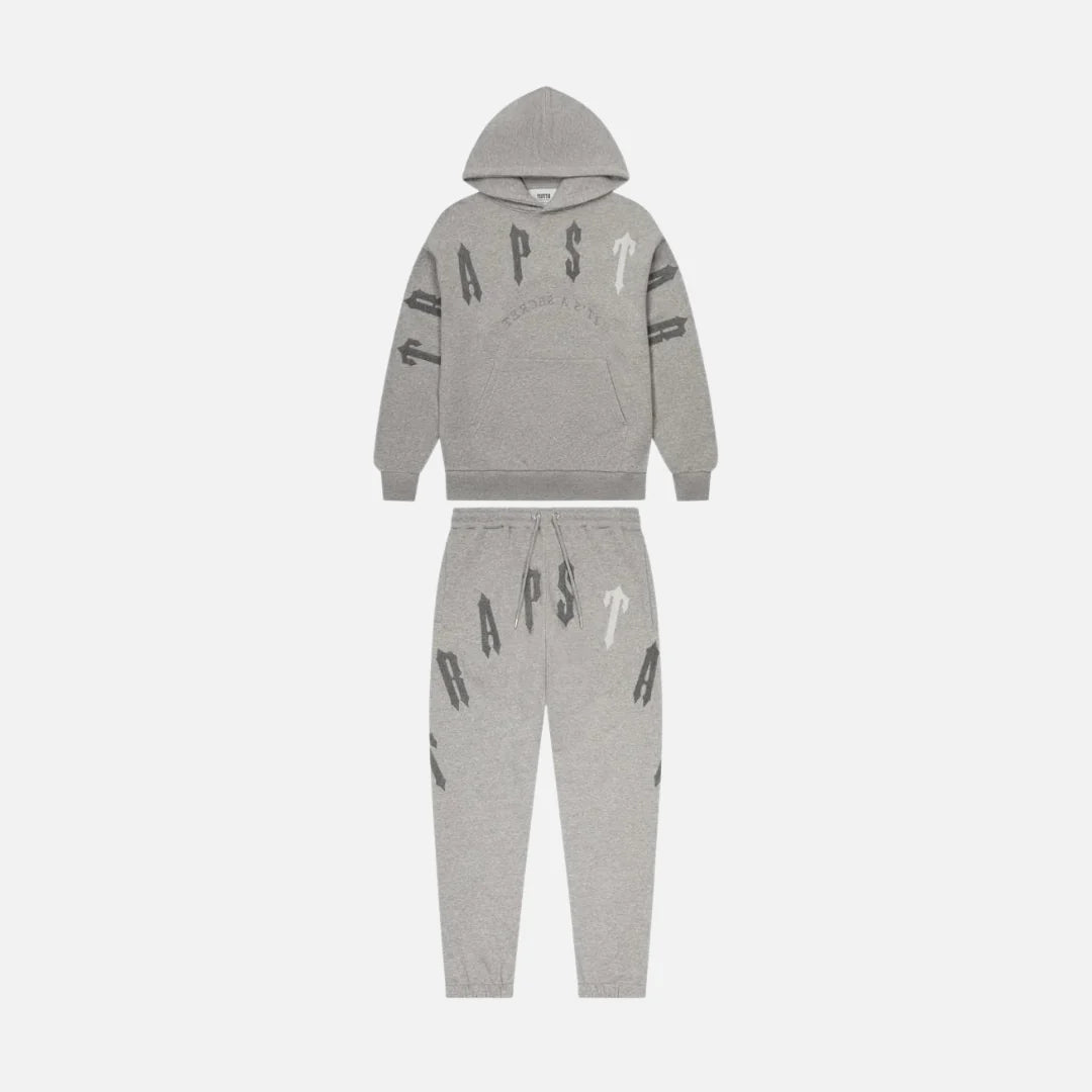 Trapstar Irongate Arch Chenille 2.0 Hooded Tracksuit - Grey