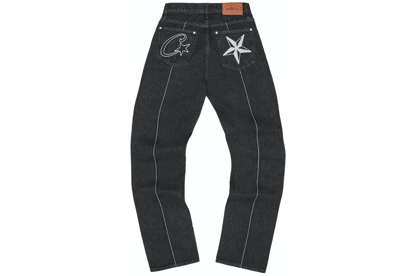 Corteiz C-Star Stitch-Down Jeans Black