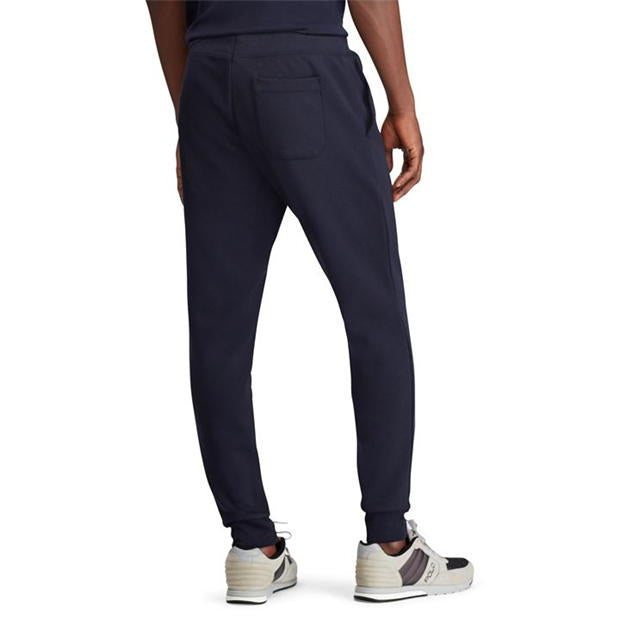 POLO RALPH LAUREN CUFFED LOGO TECH JOGGING BOTTOMS NAVY