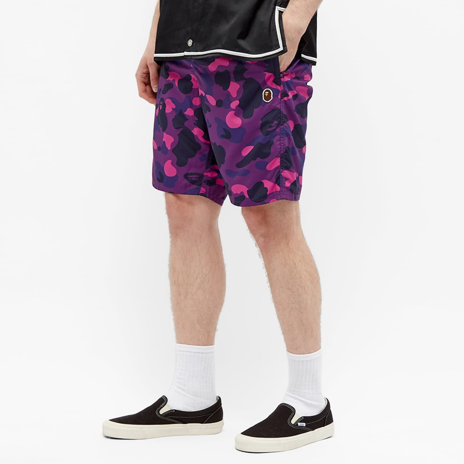 Bape Colour Camo Beach Shorts Purple