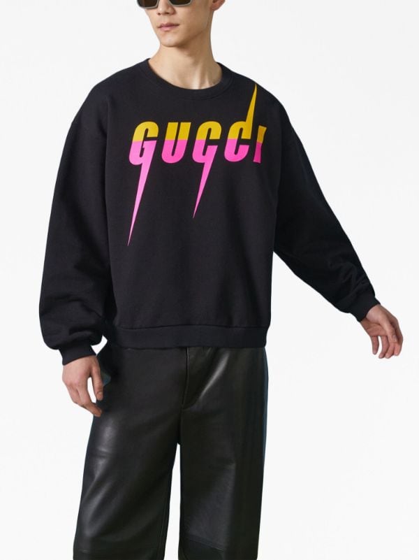 Gucci Blade logo-print cotton sweatshirt