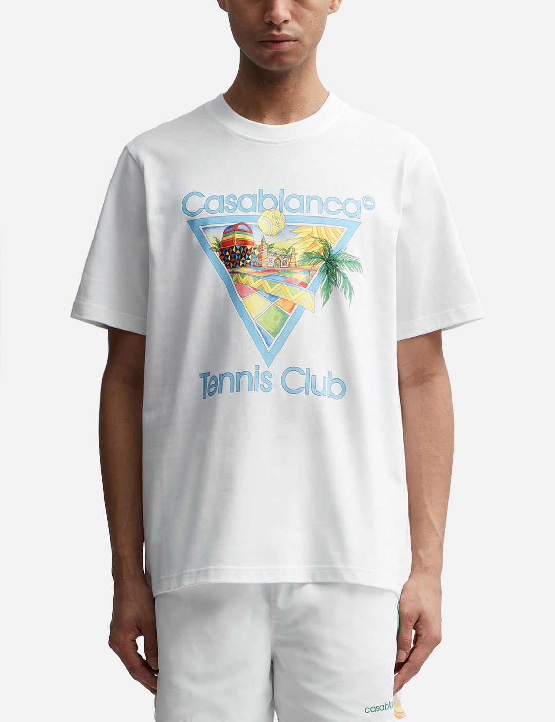 Casablanca Afro Cubism Tennis Club White T Shirt