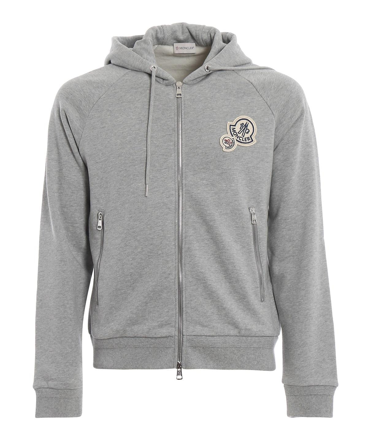 Moncler Big Logo Hoodie Grey