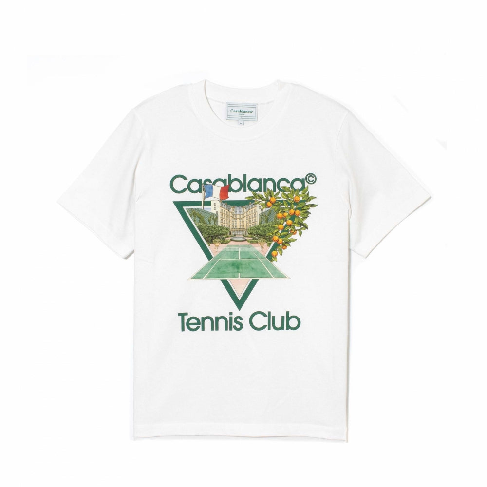 CASABLANCA TENNIS CLUB ICON T-SHIRT - WHITE