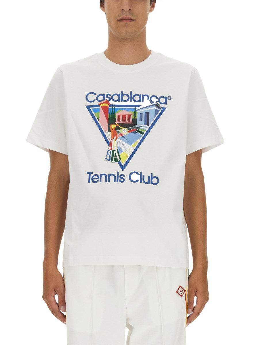 CASABLANCA`la joueuse` printed unisex t-shirt