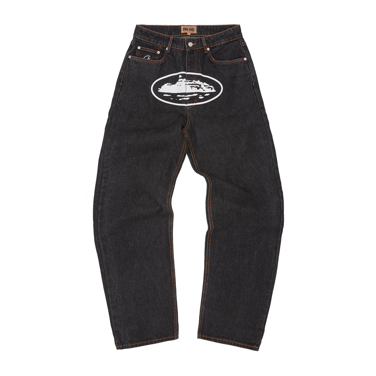 Corteiz ISLAND BAGGY JEANS [WASHED BLACK]