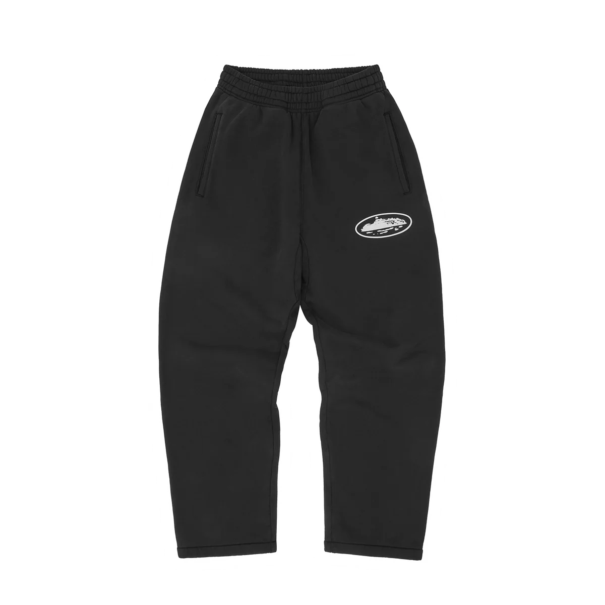 Corteiz ISLAND PUFF PRINT OPEN HEM SWEATPANT [BLACK]