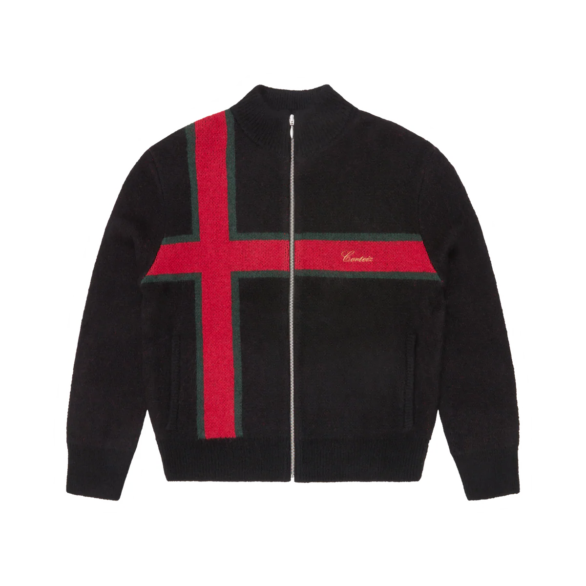Corteiz LUX KNIT ZIP UP [BLACK]