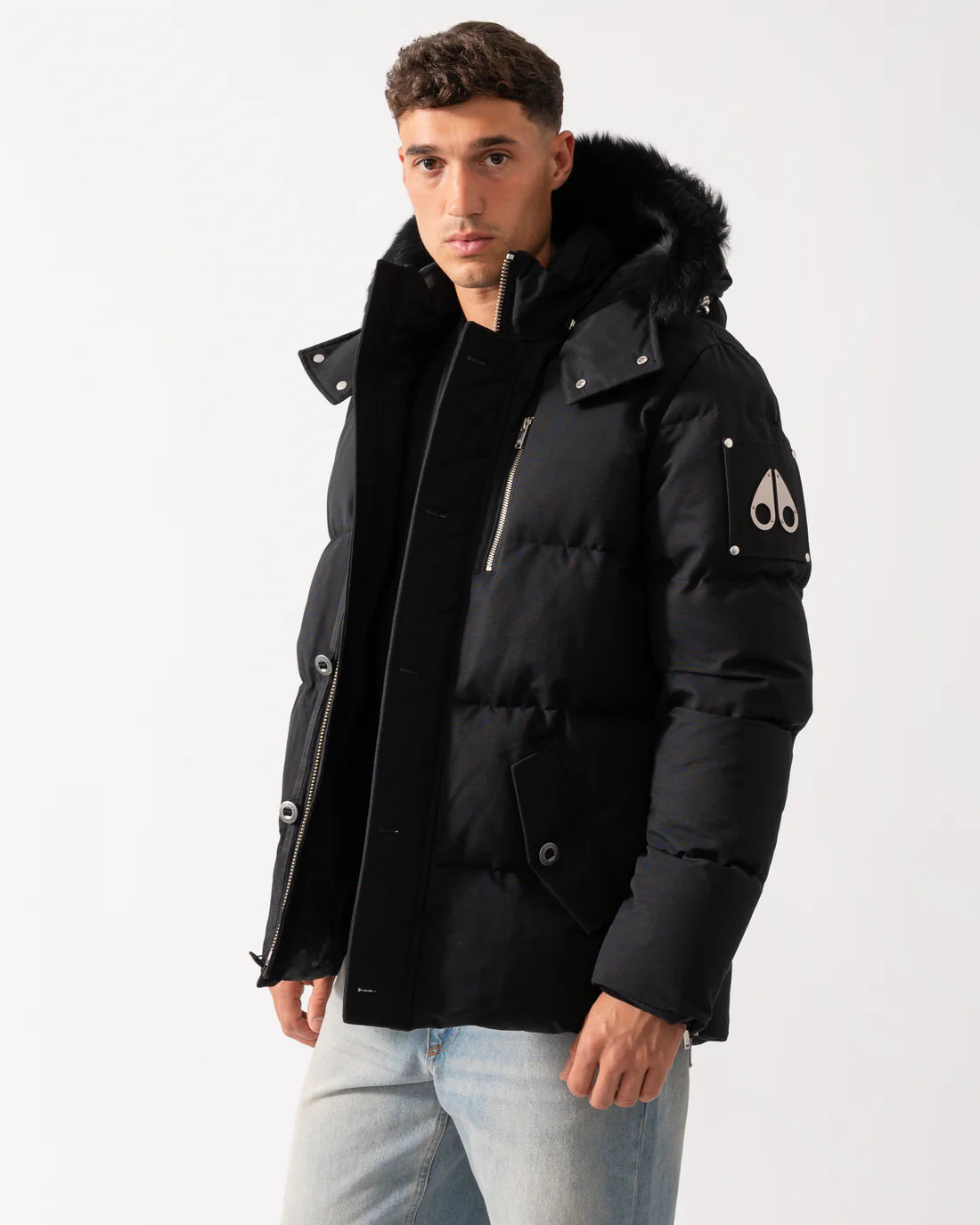 MOOSE KNUCKLE Original 3Q Shearling Jacket Black