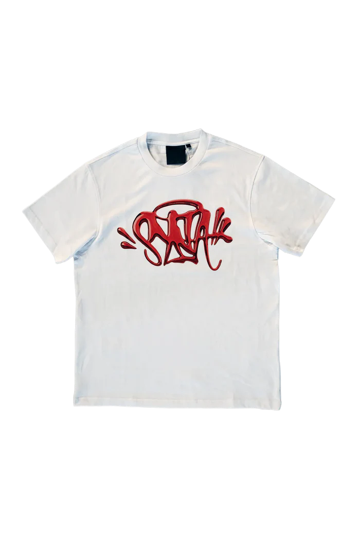 SYNAWORLD 'SYNA LOGO' TEE - WHITE/RED