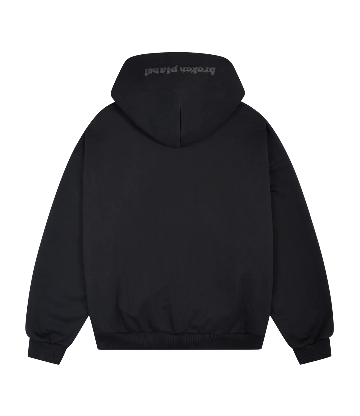 Broken Planet Market Zip Up Hoodie 'Midnight Black'