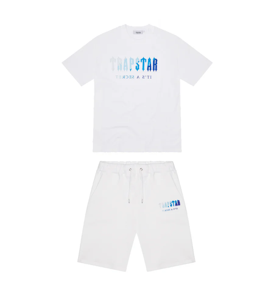 TRAPSTAR CHENILLE DECODED SHORT SET - WHITE ICE FLAVOURS 2.0 EDITION