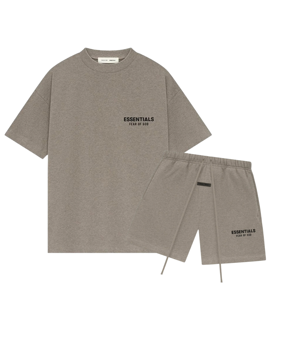 FEAR OF GOD ESSENTIALS SHORT SET HOMESTEAD HEATHER (SS25)