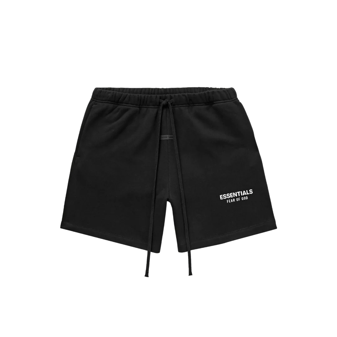FEAR OF GOD ESSENTIALS JET BLACK SHORTS (SS25)
