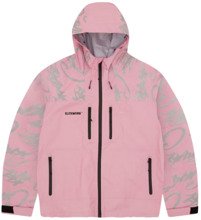 Corteiz Elitework Waterproof Shell Jacket - Pink