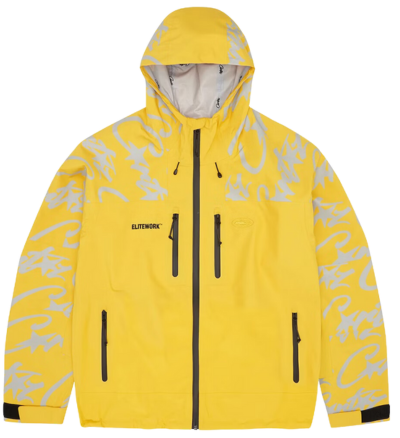 Corteiz Elitework Waterproof Shell Jacket - Yellow