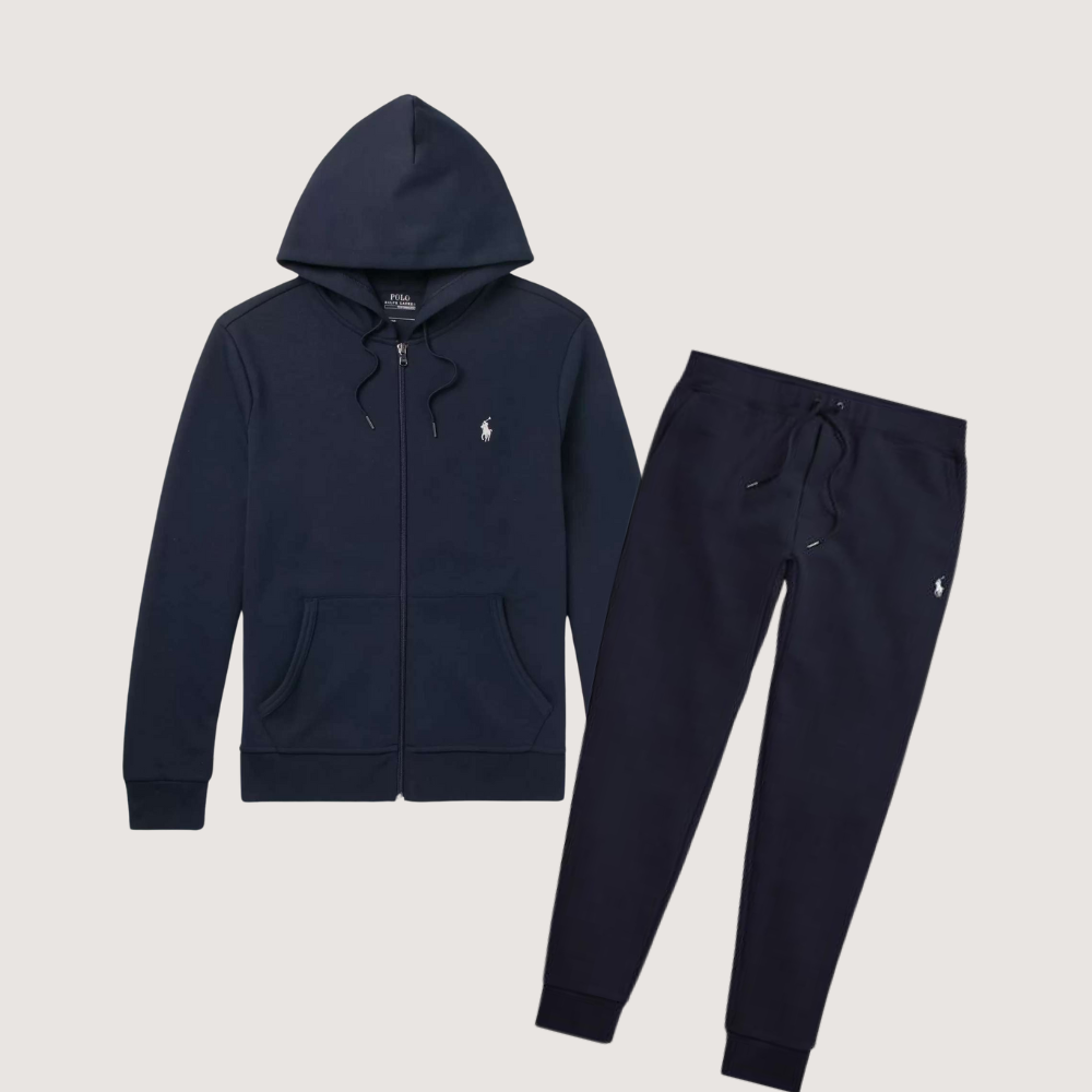 POLO RALPH LAUREN DOUBLE-KNIT TECH TRACKSUIT - NAVY