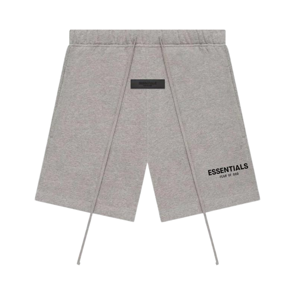 FEAR OF GOD ESSENTIALS DARK HEATHER OATMEAL SHORTS (SS22)