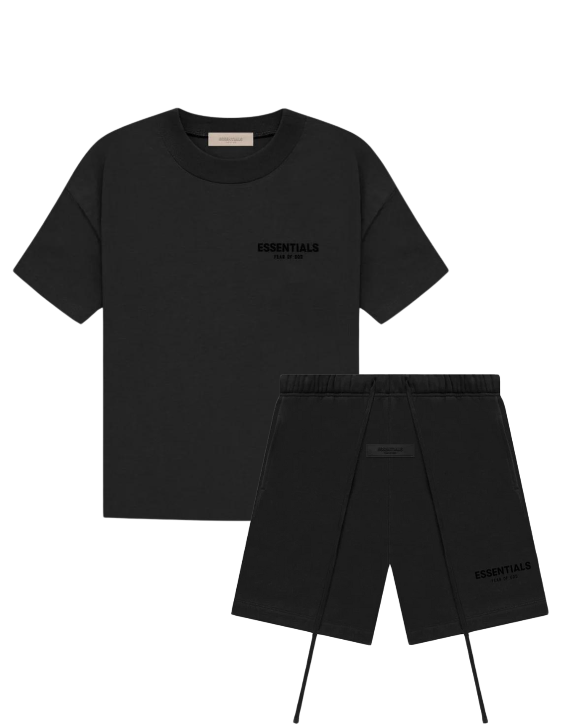 FEAR OF GOD ESSENTIALS SHORT SET BLACK (SS22)