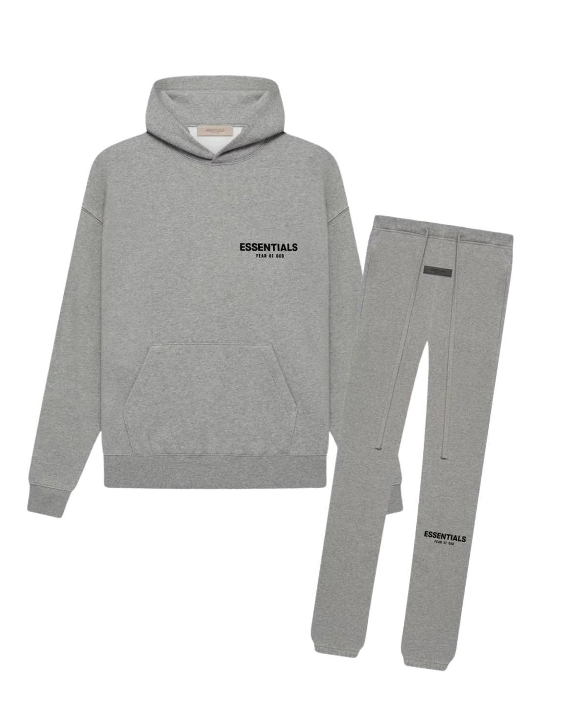 FEAR OF GOD ESSENTIALS DARK HEATHER OATMEAL TRACKSUIT (SS22)