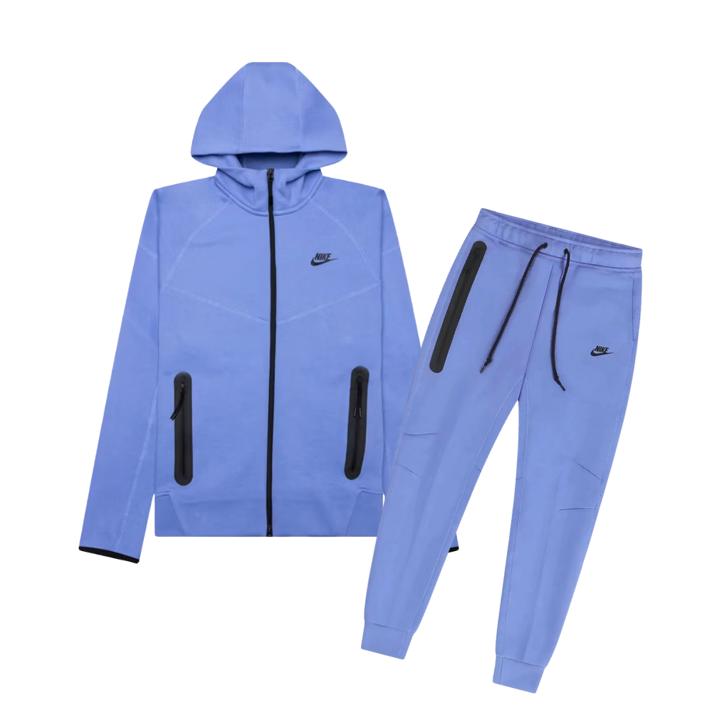 Nike Tech Fleece Full-Zip Hoodie & Joggers Set Polar/Black