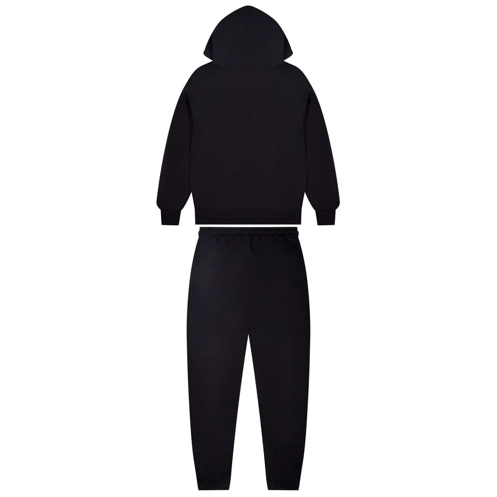 Trapstar Decoded Chenille Hooded Tracksuit - Black/Pink