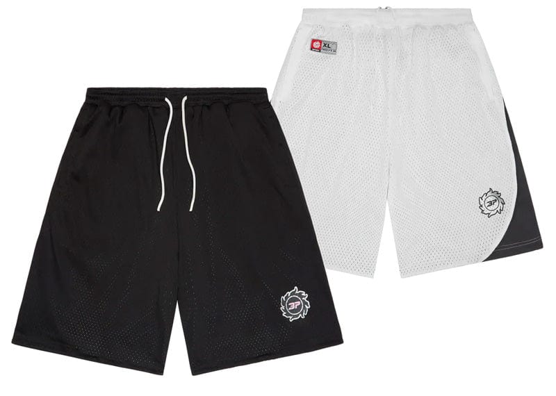 BROKEN PLANET REVERSIBLE MESH SHORTS BLACK/WHITE