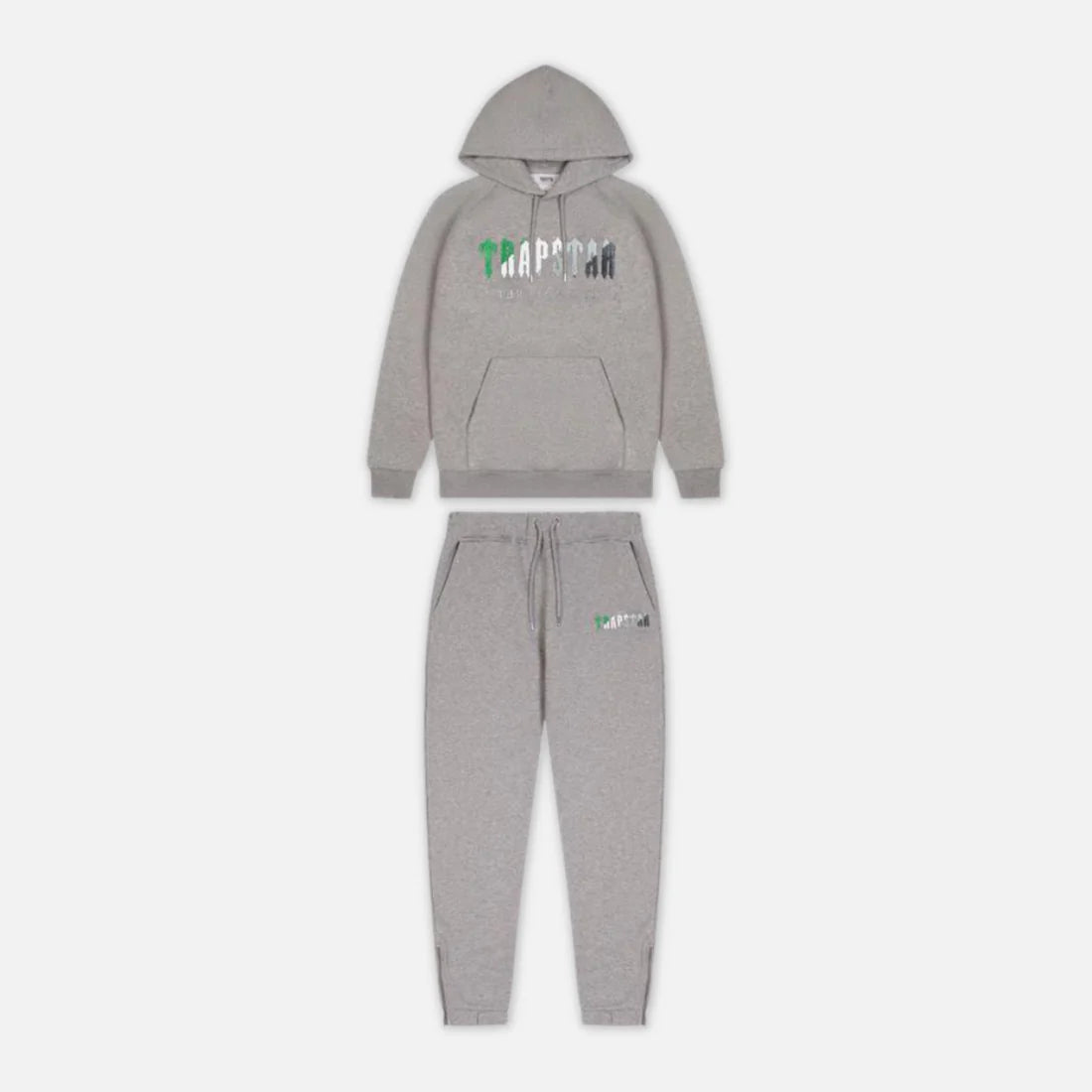 TRAPSTAR CHENILLE DECODED TRACKSUIT - GREY/GREEN