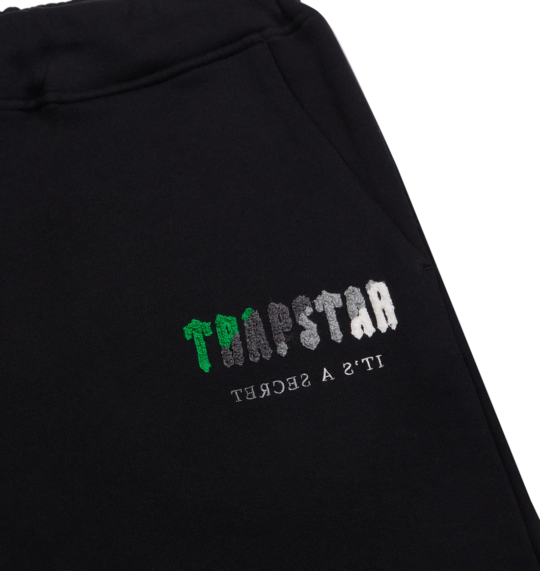 TRAPSTAR CHENILLE DECODED HOODED TRACKSUIT - BLACK / GREEN