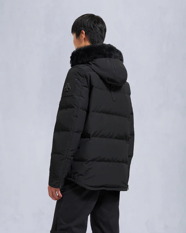 MOOSE KNUCKLE ONYX ROUND ISLAND SHEARLING DOWN JACKET