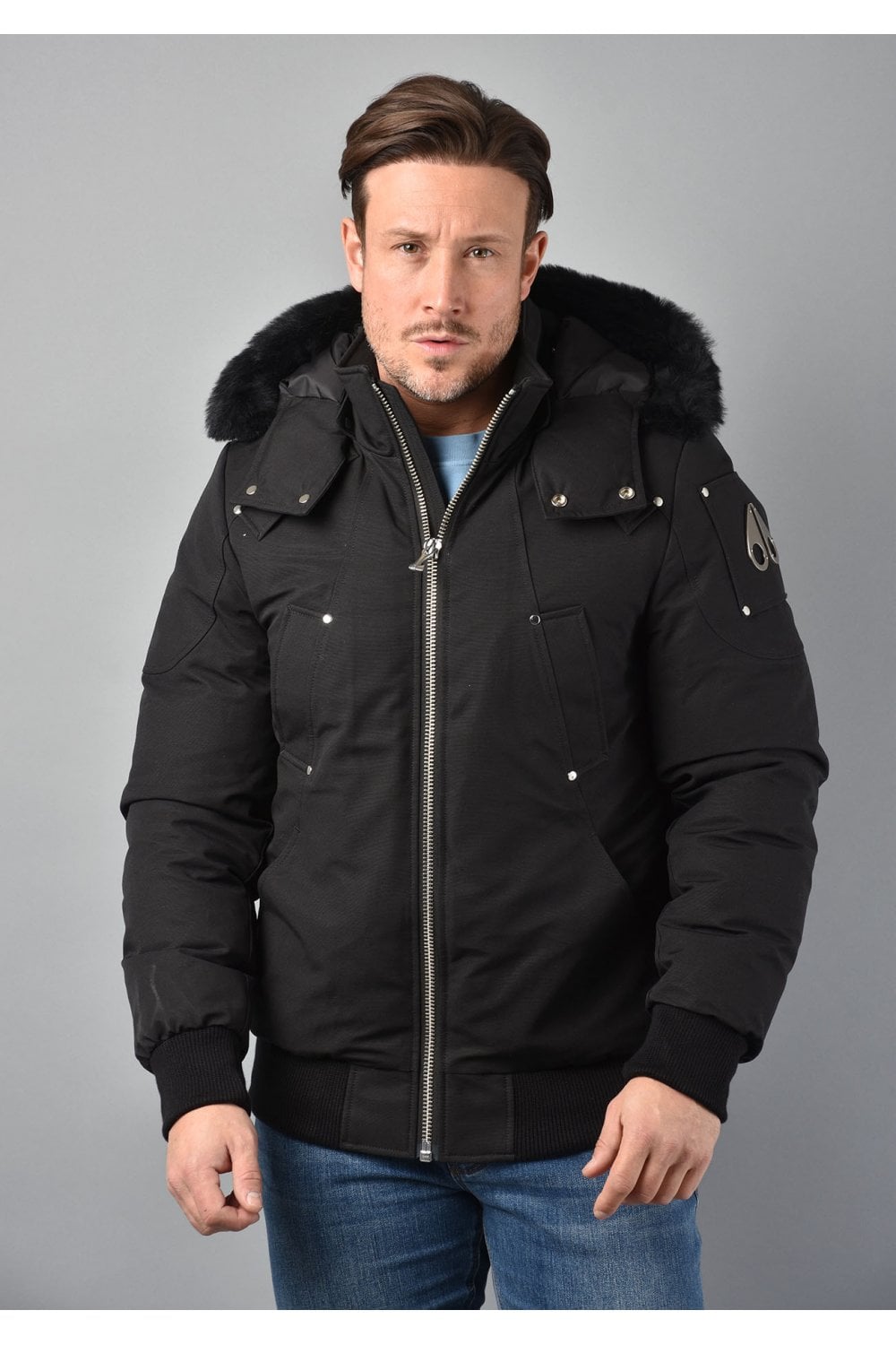 MOOSE KNUCKLE ORIGINAL BALLISTIC BOMBER - BLACK (FUR)