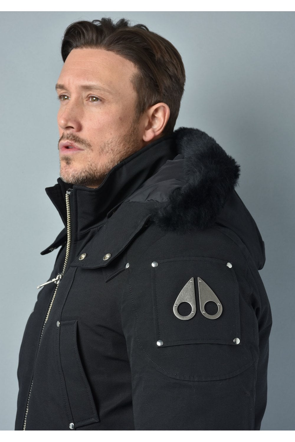 MOOSE KNUCKLE ORIGINAL BALLISTIC BOMBER - BLACK (FUR)