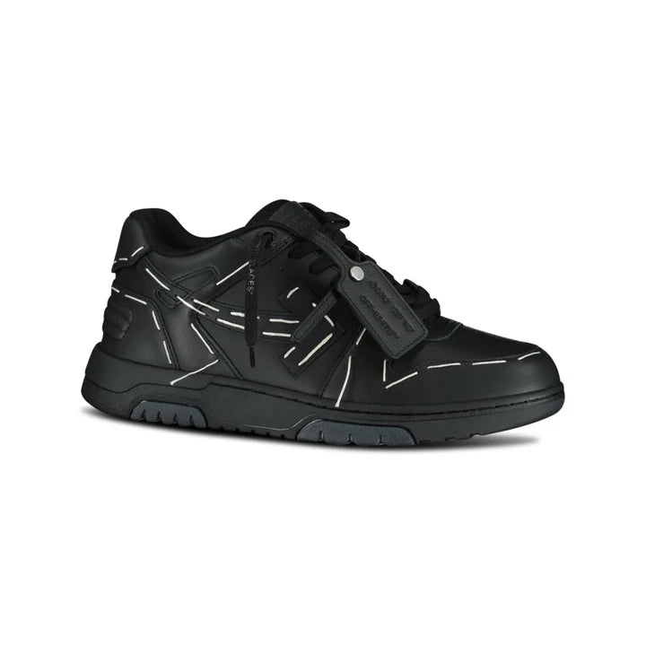 OFF WHITE ‘OUT OF OFFICE STITCHED LEATHER’ TRAINERS - BLACK